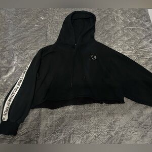 True Religion Black Hoodie with Logo